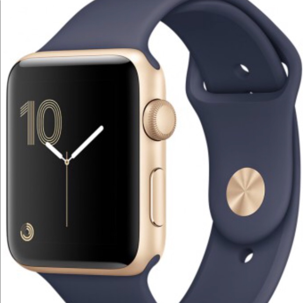 Apple Watch Series 1 42MM with grey band.